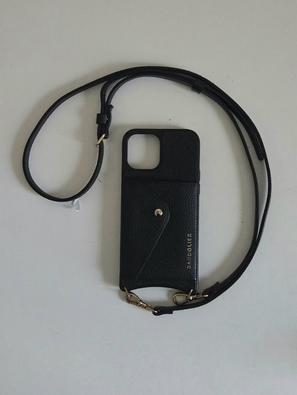 Bandolier Hailey Black Gold Crossbody Phone Case iPhone 12 Pro Max